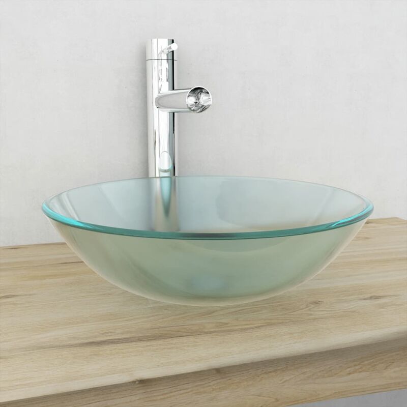 foto del prodotto furniture limited - lavandino in vetro temperato 42cm smerigliato