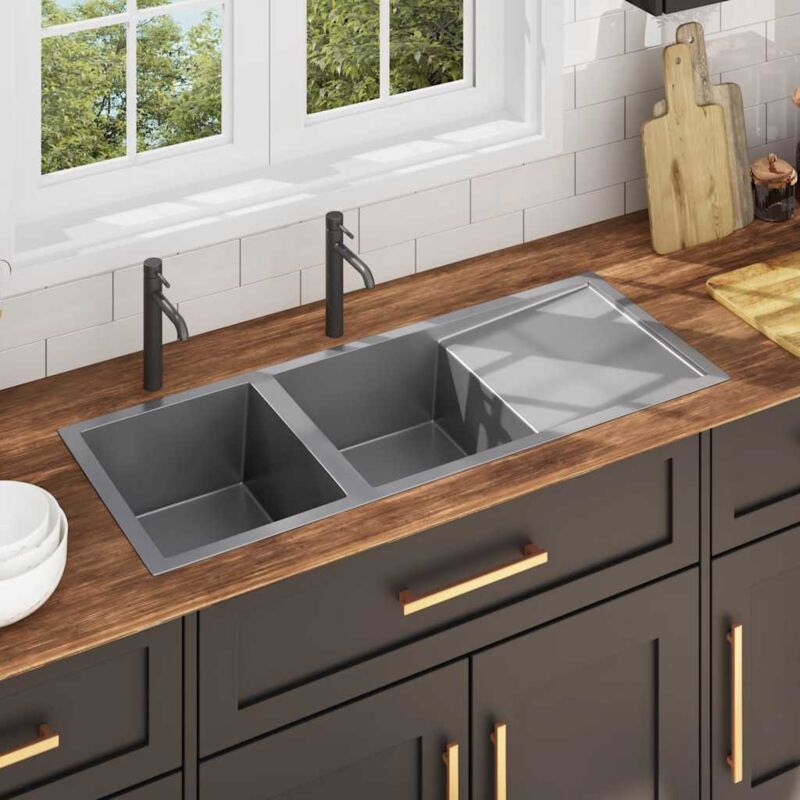 foto del prodotto furniture limited lavello da cucina lavorato a mano in acciaio