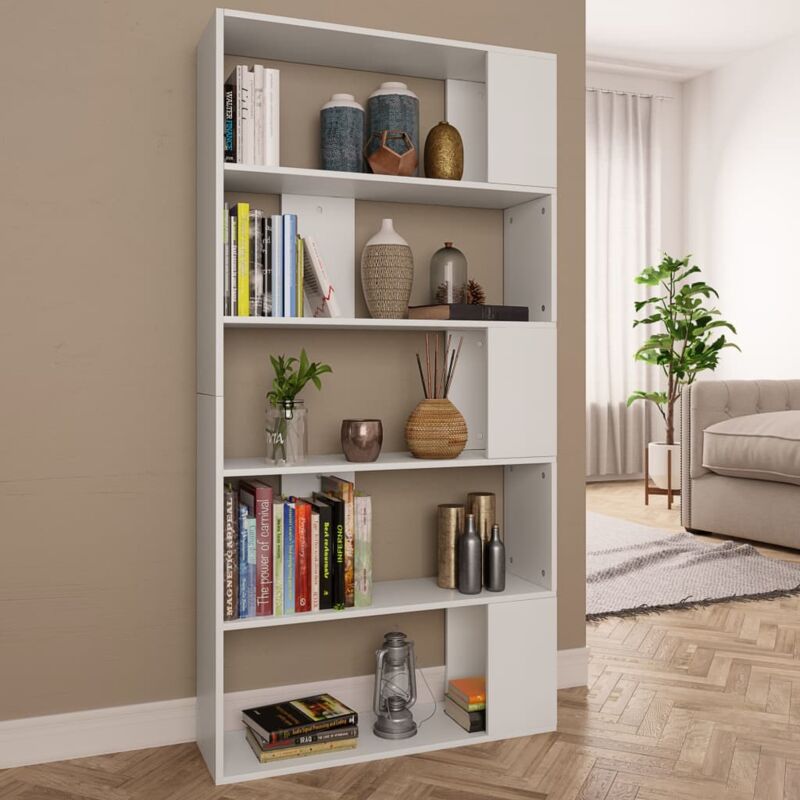 foto del prodotto furniture limited libreria divisorio bianco 80x24x159 cm in