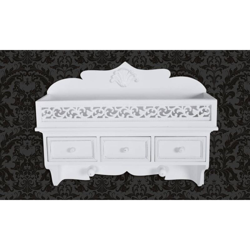 foto del prodotto furniture limited mensola pannello a muro con 3 cassetti e 2