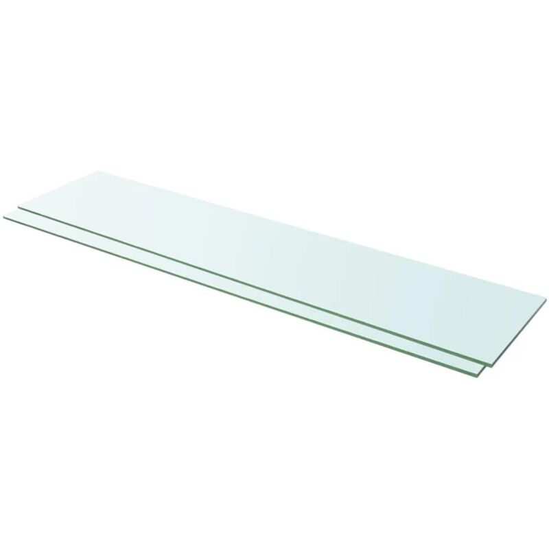 foto del prodotto furniture limited mensole in vetro trasparente 2 pz 110x25 cm