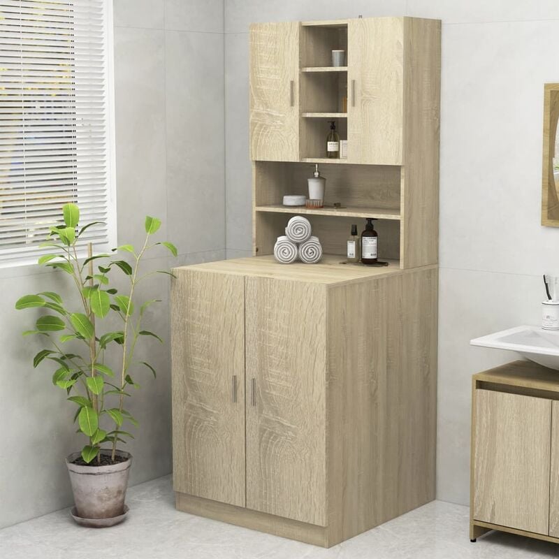 foto del prodotto furniture limited mobile per lavatrice rovere sonoma