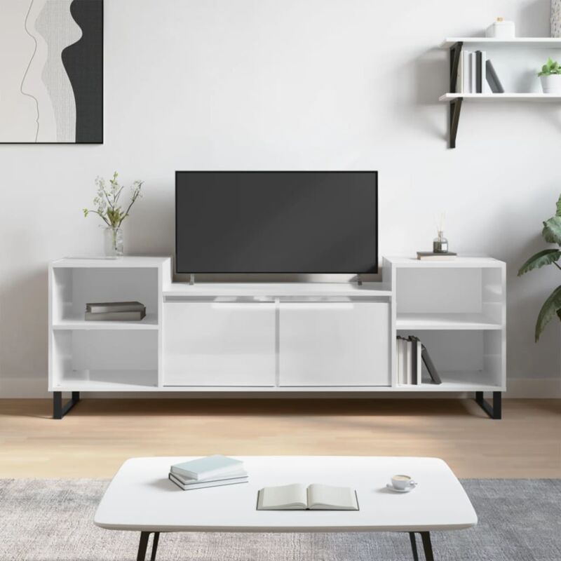 foto del prodotto furniture limited mobile porta tv bianco lucido 160x35x55 cm in