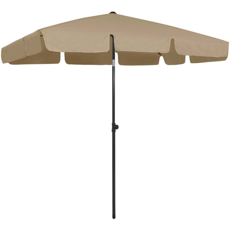 foto del prodotto furniture limited ombrellone da spiaggia tortora 200x125 cm