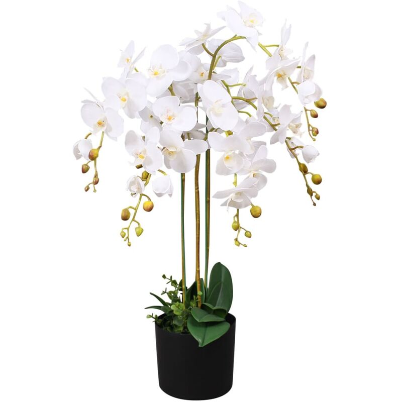 foto del prodotto furniture limited orchidea artificiale con vaso75 cm bianca