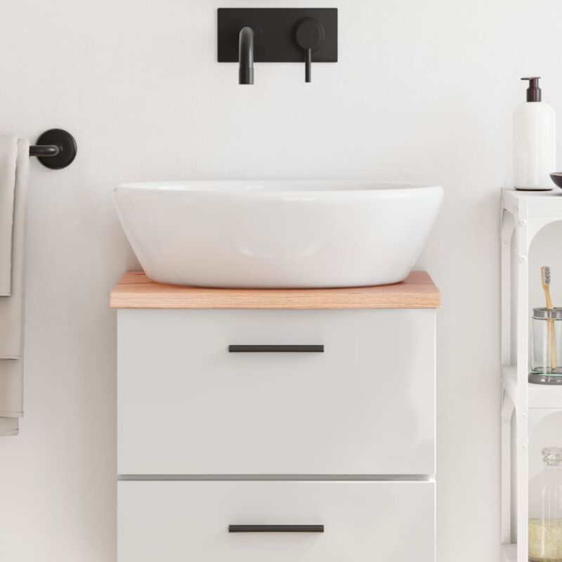 foto del prodotto furniture limited piano bagno marrone chiaro 40x30x2 cm legno