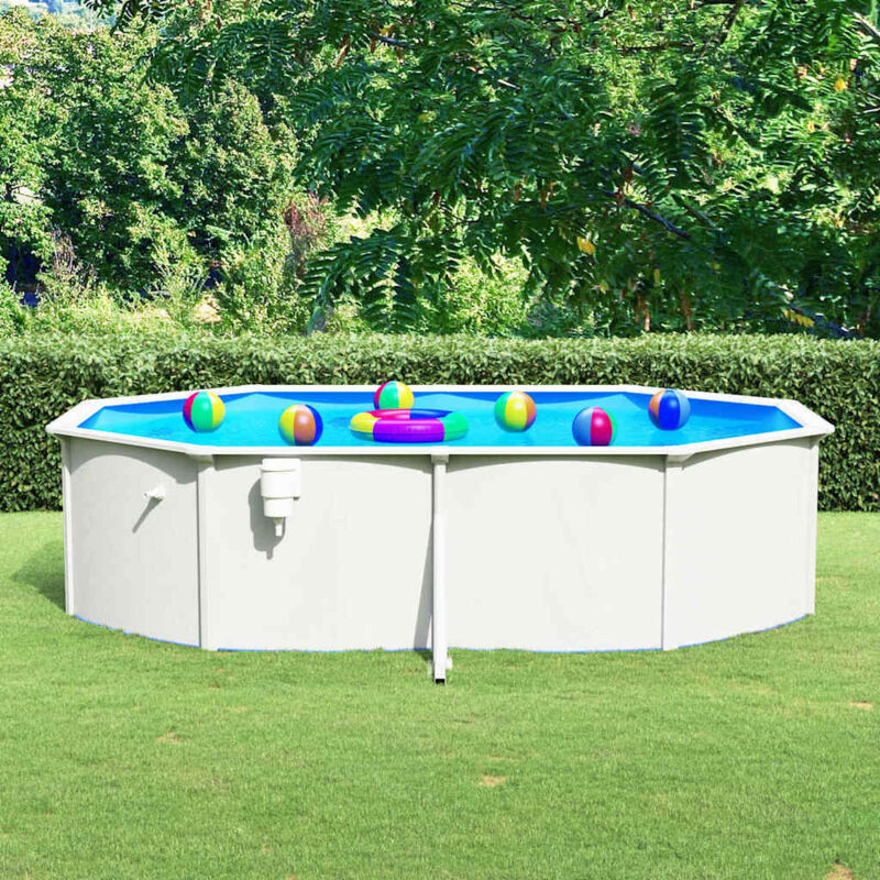 foto del prodotto furniture limited piscina con pareti in acciaio ovale