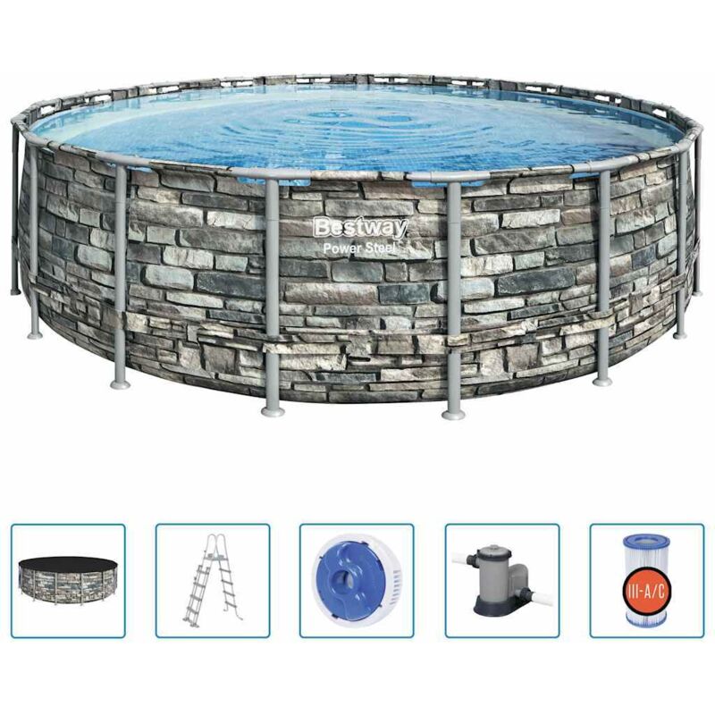 foto del prodotto furniture limited piscina power steel 549x132 cm
