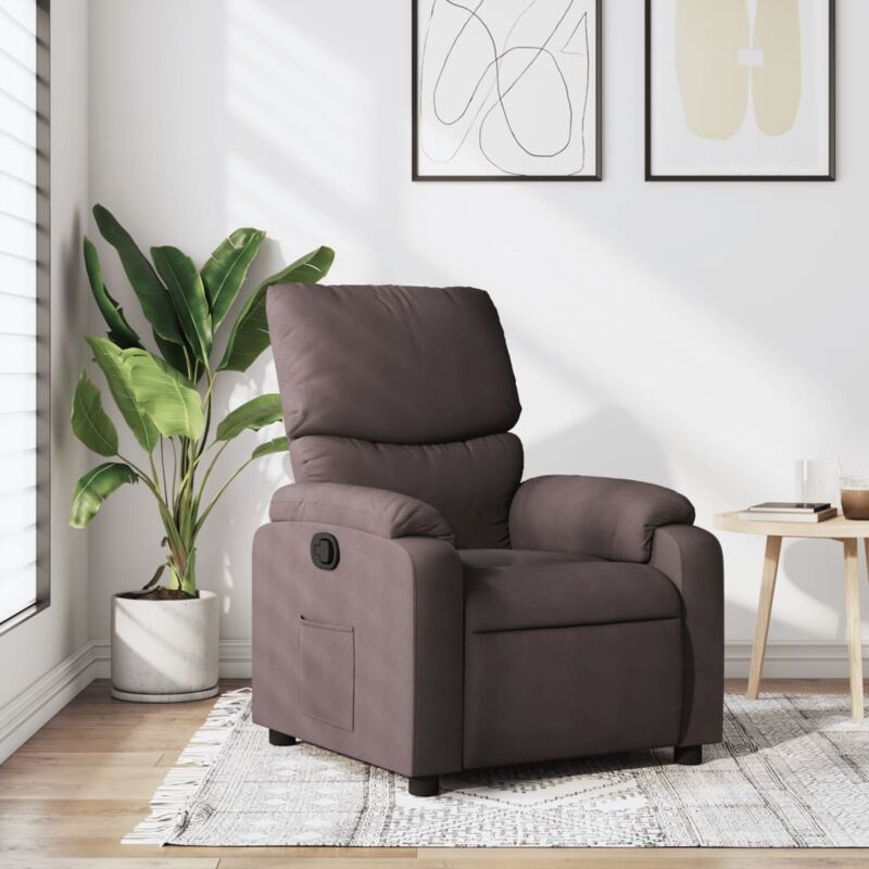 foto del prodotto furniture limited poltrona reclinabile marrone scuro in tessuto