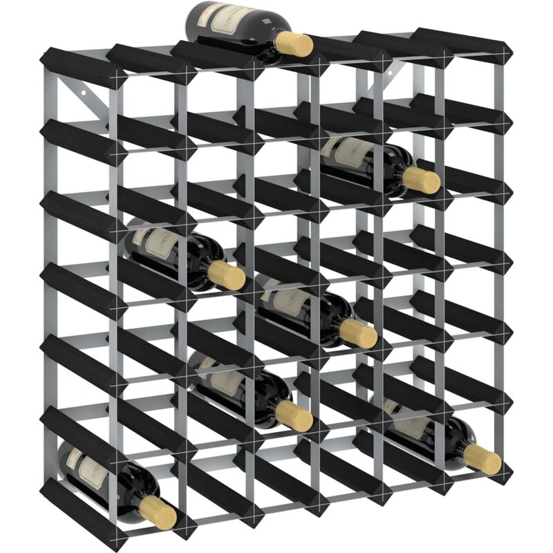 foto del prodotto furniture limited portavini da 42 bottiglie nero in legno
