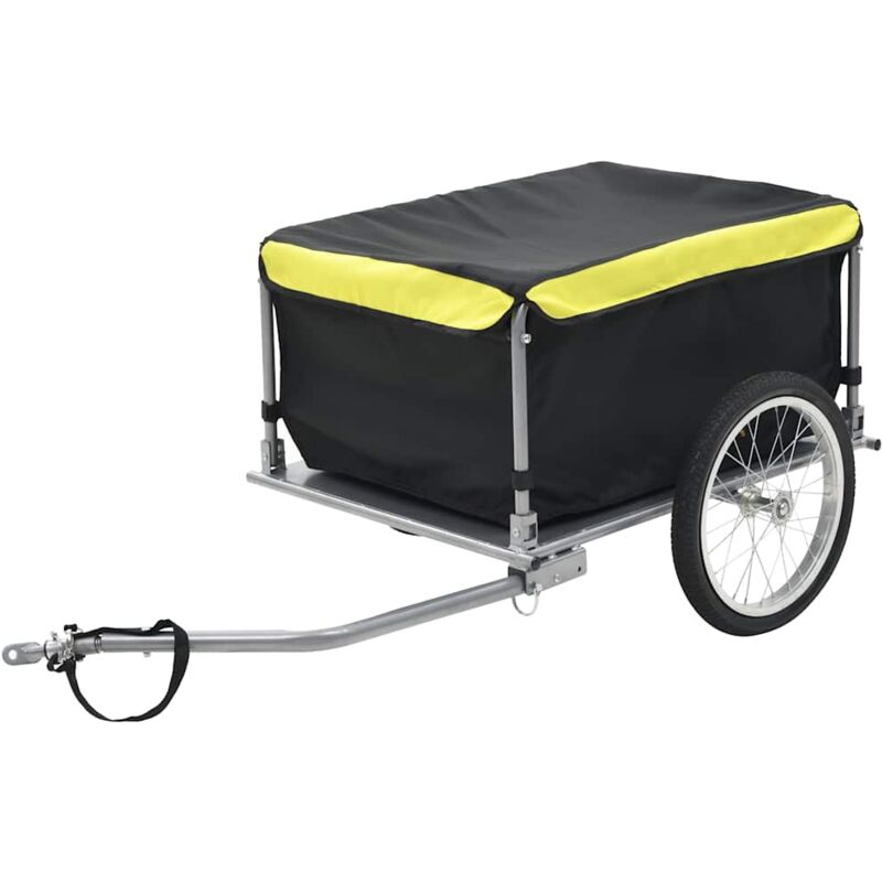 foto del prodotto furniture limited rimorchio da bici nero e giallo 65 kg