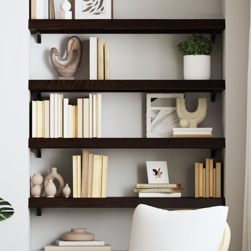 foto del prodotto furniture limited ripiano marrone scuro 100x30x 2 6 cm