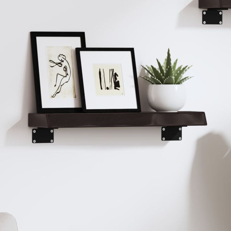 foto del prodotto furniture limited ripiano muro marrone scuro 40x10x4 cm