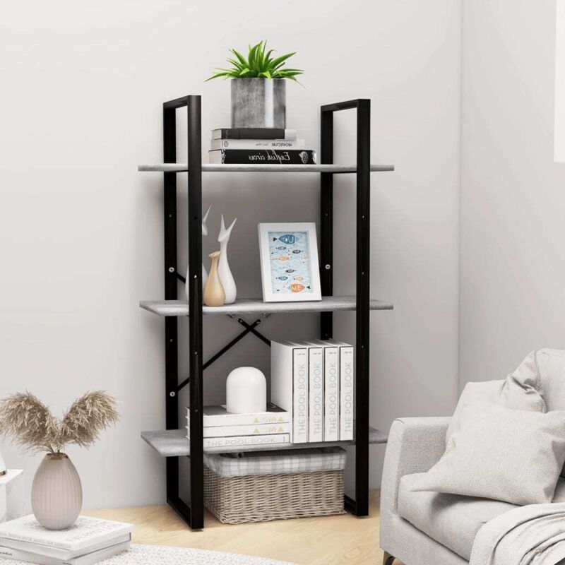 foto del prodotto furniture limited scaffale grigio cemento 60x30x105 cm in legno