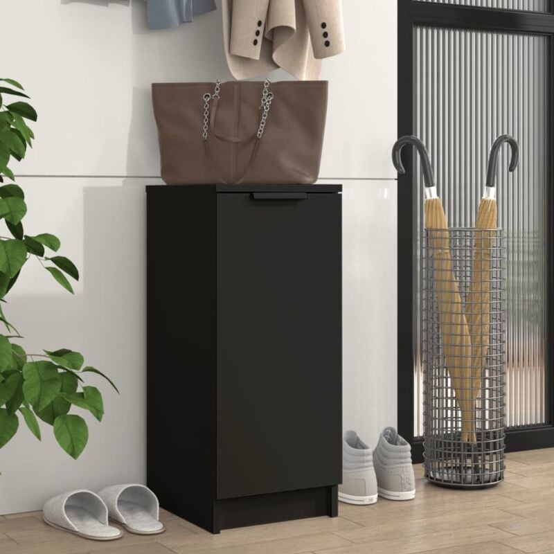 foto del prodotto furniture limited scarpiera nera 30x35x70 cm in legno