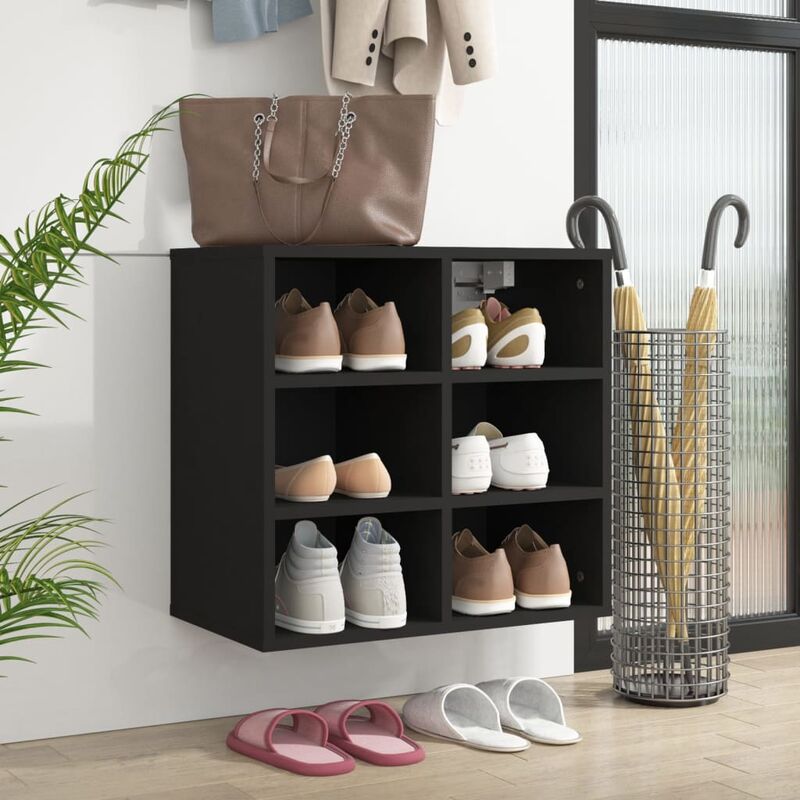 foto del prodotto furniture limited scarpiera nera 52,5x30x50 cm