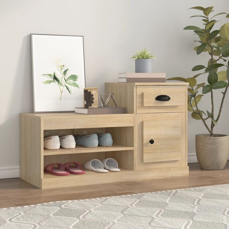 foto del prodotto furniture limited scarpiera rovere sonoma 100x42x60 cm in legno