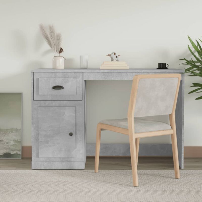 foto del prodotto furniture limited scrivania cassetto grigio cemento 115x50x75cm