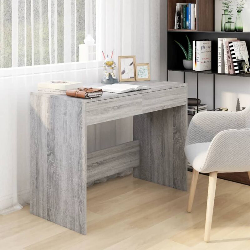 foto del prodotto furniture limited scrivania grigio sonoma 101x50x76,5 cm in