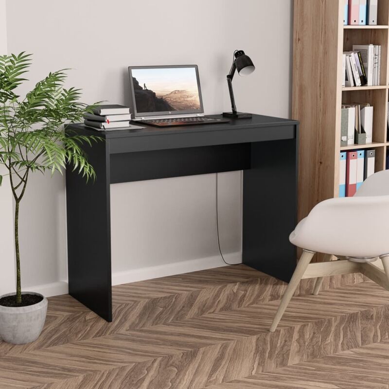 foto del prodotto furniture limited scrivania nera 90x40x72 cm in legno