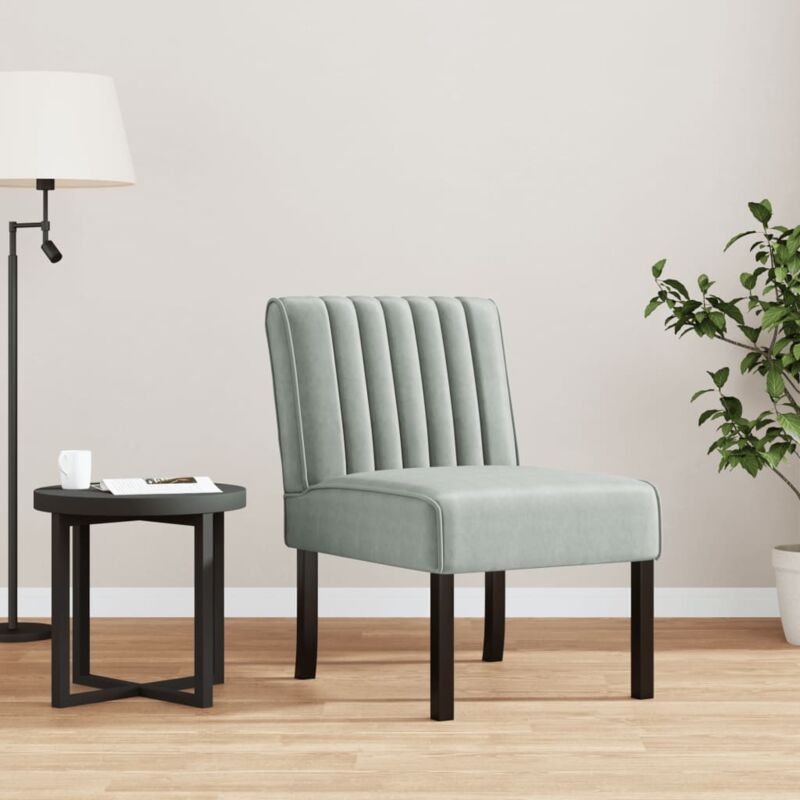foto del prodotto furniture limited sedia pantofola grigio chiaro in velluto