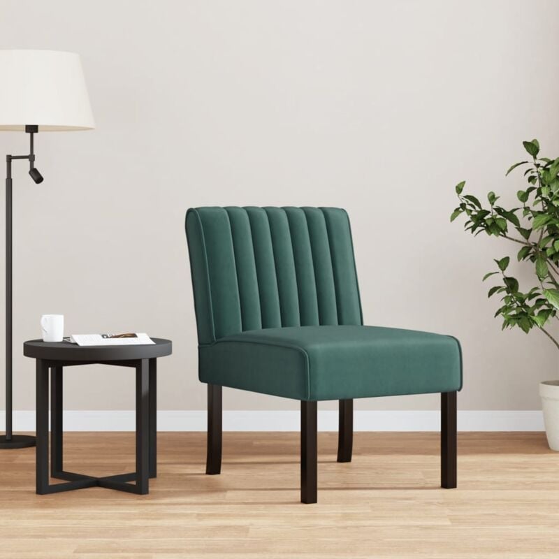 foto del prodotto furniture limited sedia pantofola verde scuro in velluto