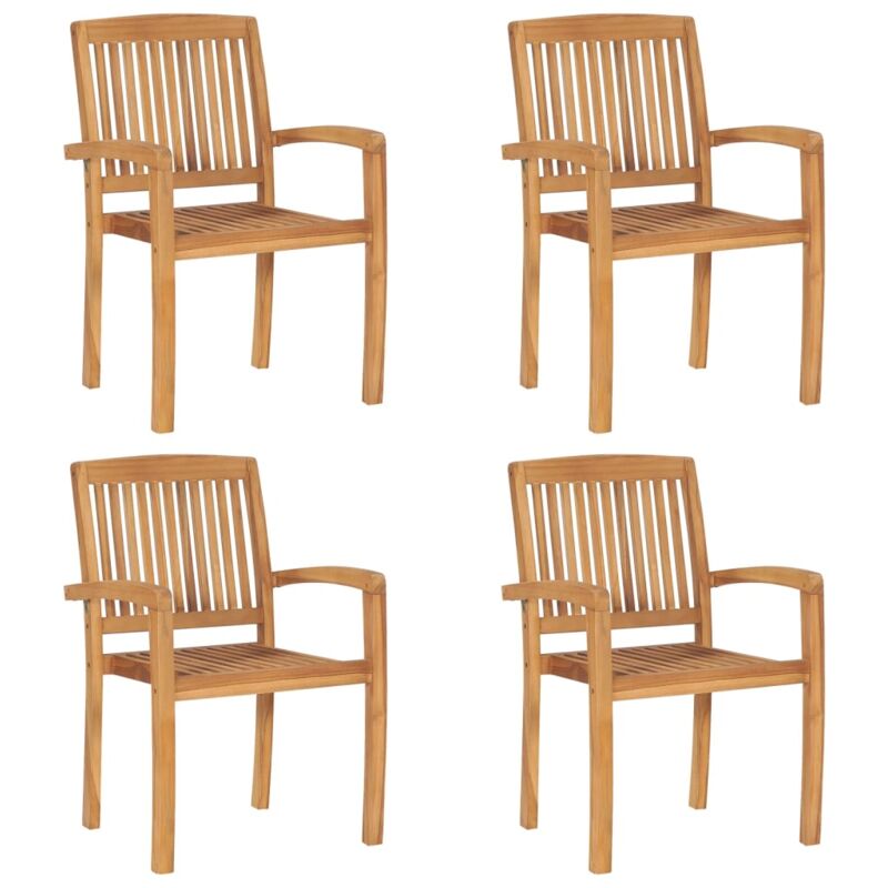 foto del prodotto furniture limited sedie da giardino impilabili 4 pz in legno