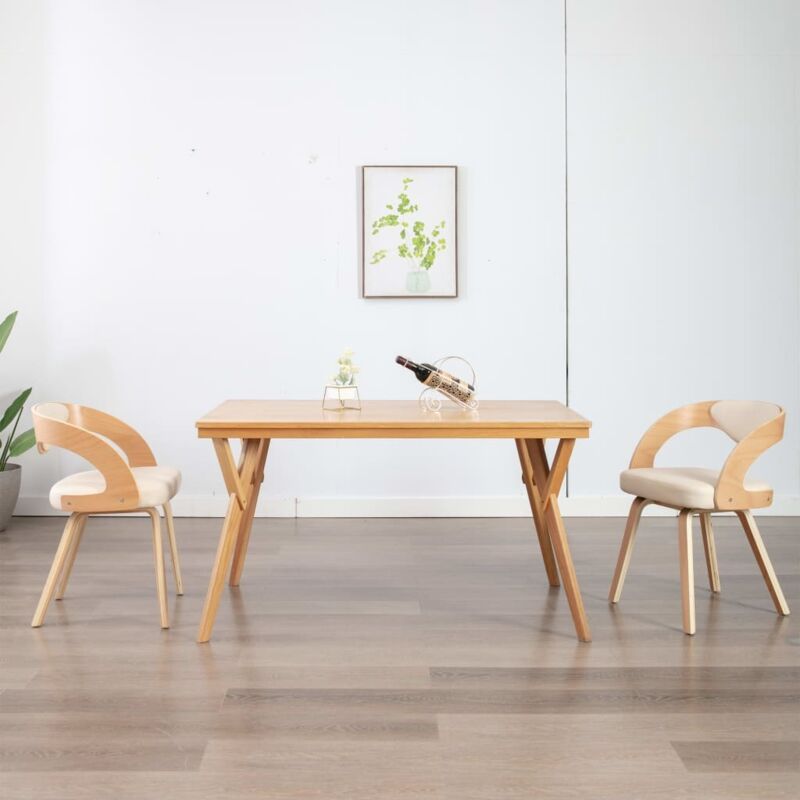 foto del prodotto furniture limited sedie da pranzo 2 pz in legno curvato e