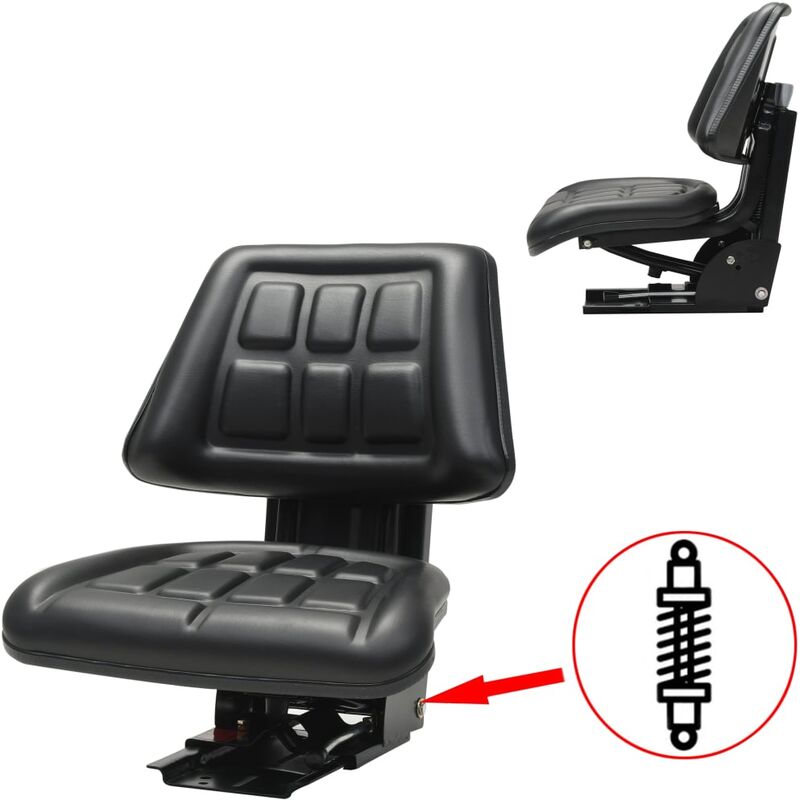 foto del prodotto furniture limited sedile per trattore con sospensione nero