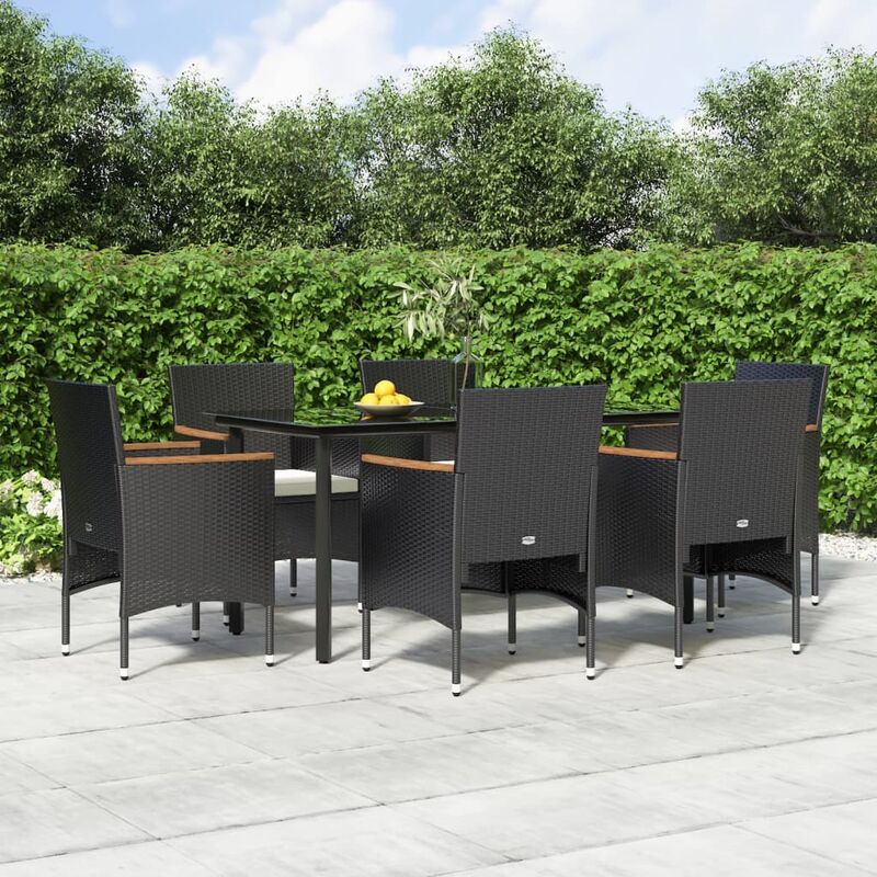 foto del prodotto furniture limited set da pranzo da giardino 7 pz con cuscini