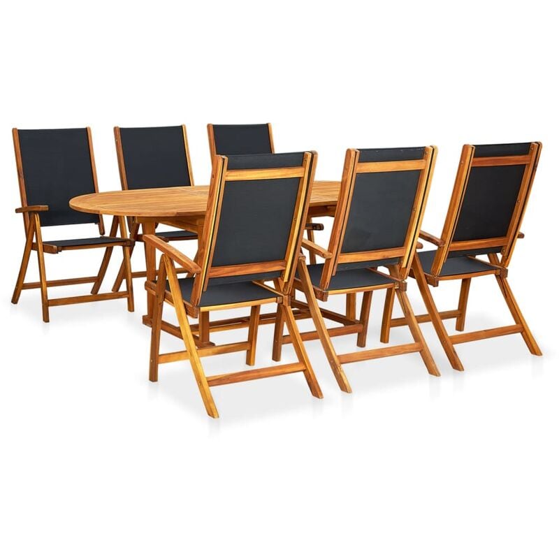 foto del prodotto furniture limited set da pranzo da giardino 7 pz in legno