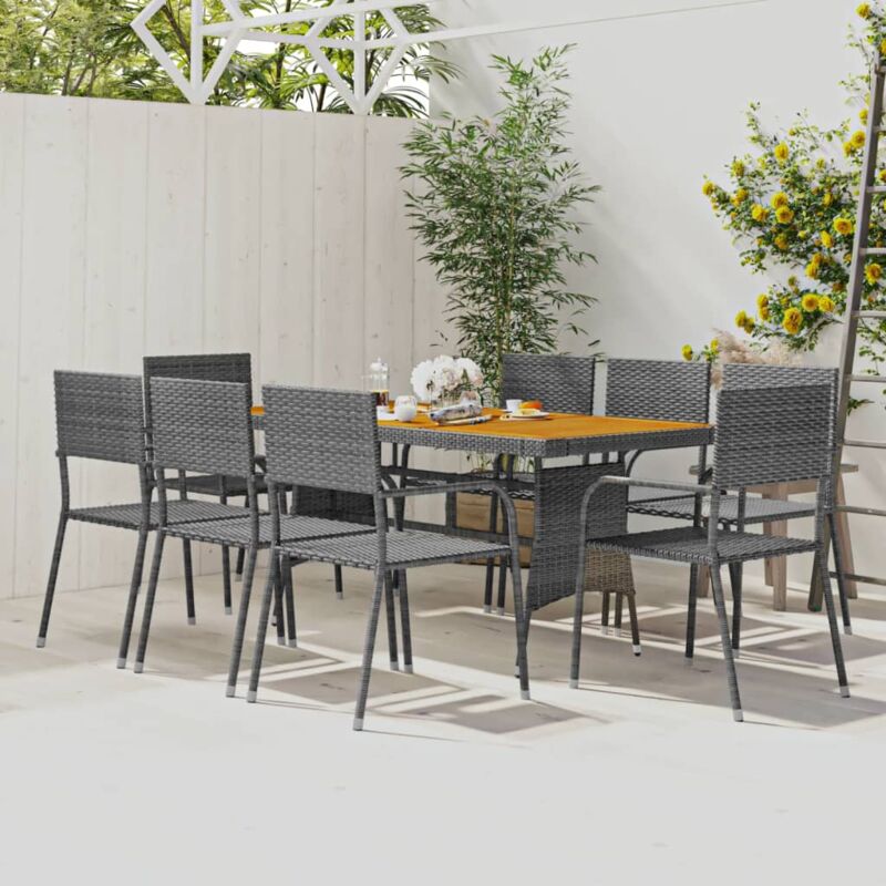 foto del prodotto furniture limited set da pranzo per esterni 9 pz in polyrattan