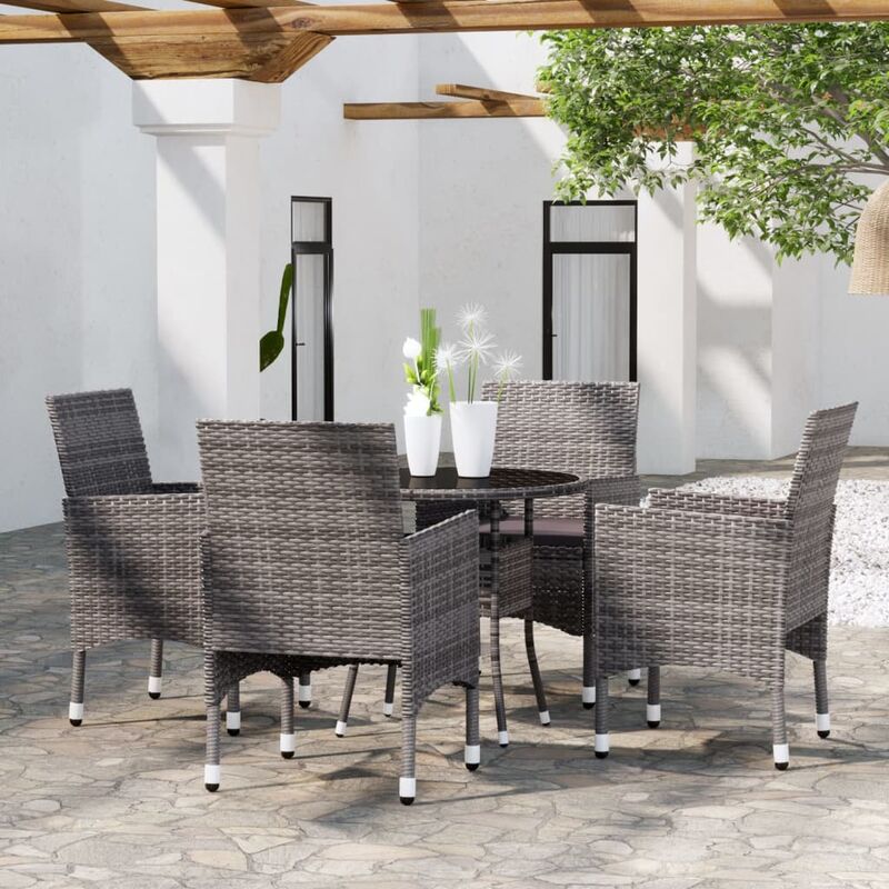 foto del prodotto furniture limited set da pranzo per giardino 5 pz in polyrattan