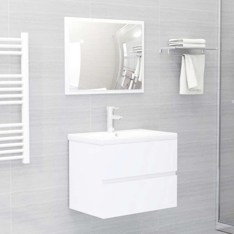 foto del prodotto furniture limited set mobili da bagno 2 pz bianco in legno