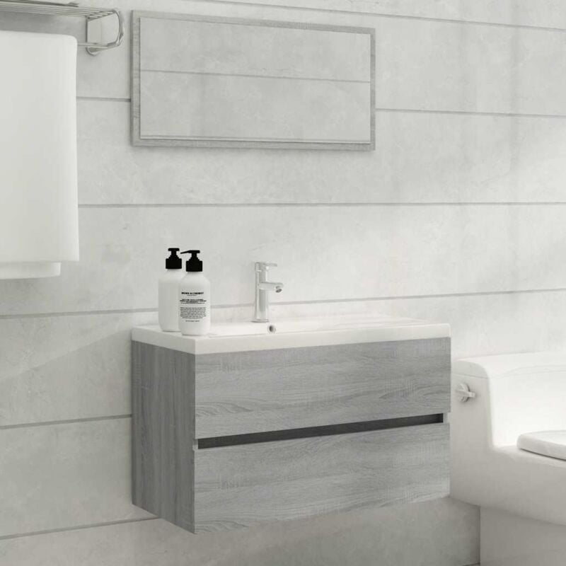 foto del prodotto furniture limited set mobili da bagno 2 pz grigio sonoma in
