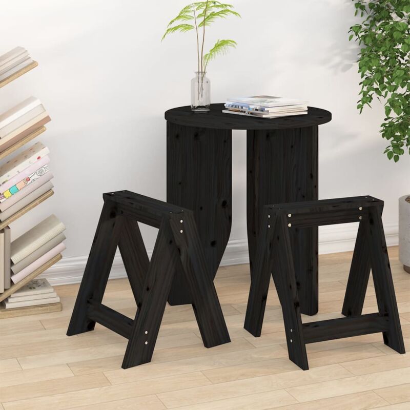foto del prodotto furniture limited sgabelli 2 pz nero 40x40x45 cm in legno