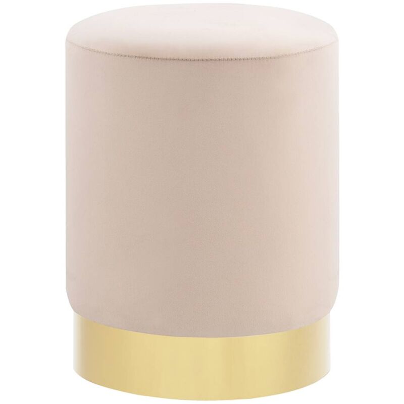foto del prodotto furniture limited sgabello albicocca e oro in velluto 28 x 36