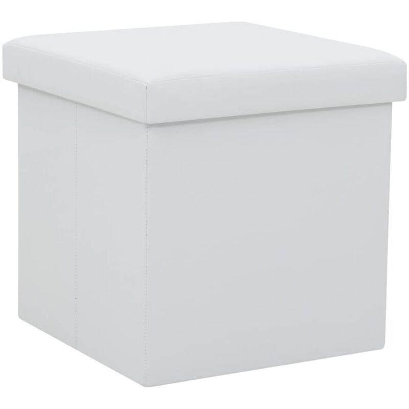 foto del prodotto furniture limited sgabello pieghevole con contenitore bianco in