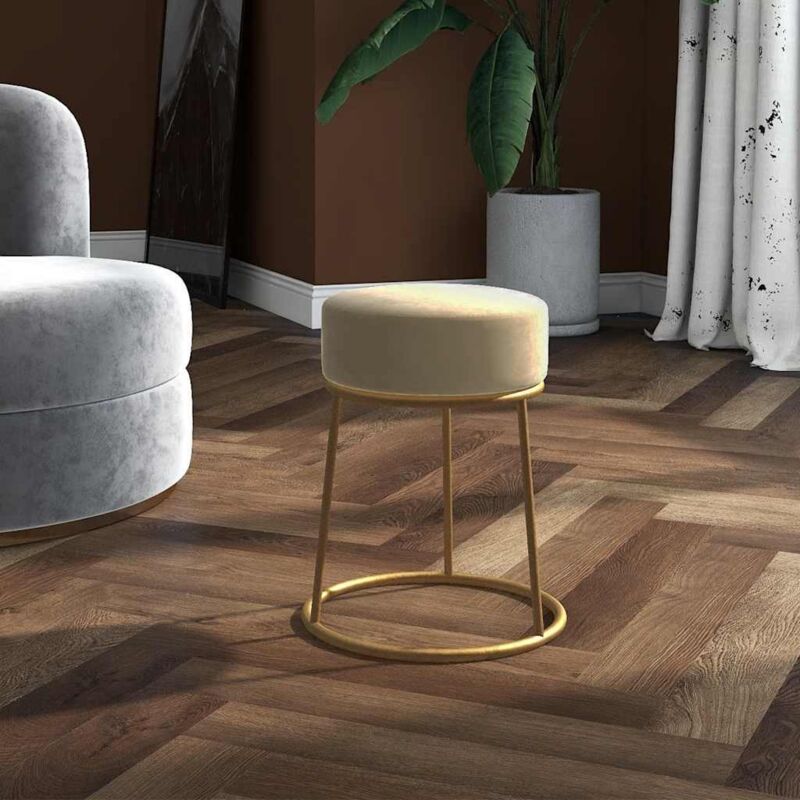 foto del prodotto furniture limited sgabello rotondo grigio scuro in velluto