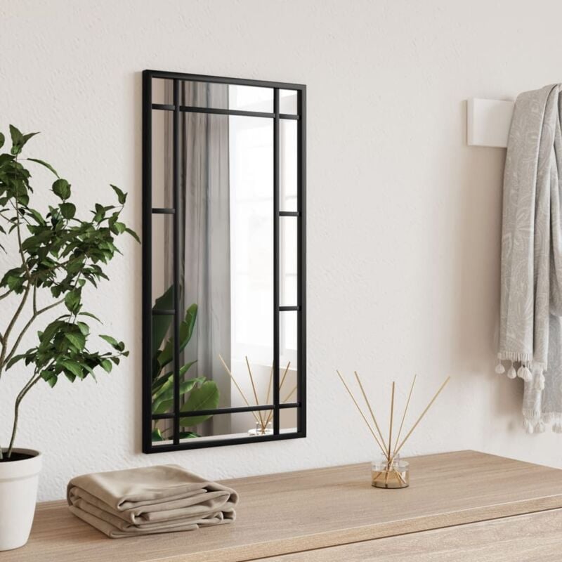 foto del prodotto furniture limited specchio da parete nero 30x60 cm rettangolare