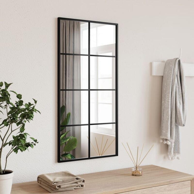 foto del prodotto furniture limited specchio da parete nero 40x80 cm rettangolare