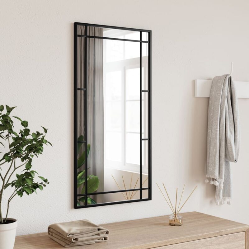 foto del prodotto furniture limited specchio da parete nero 40x80 cm rettangolare