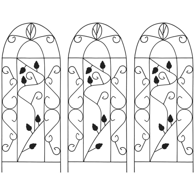 foto del prodotto furniture limited supporti da giardino per piante 3 pz neri