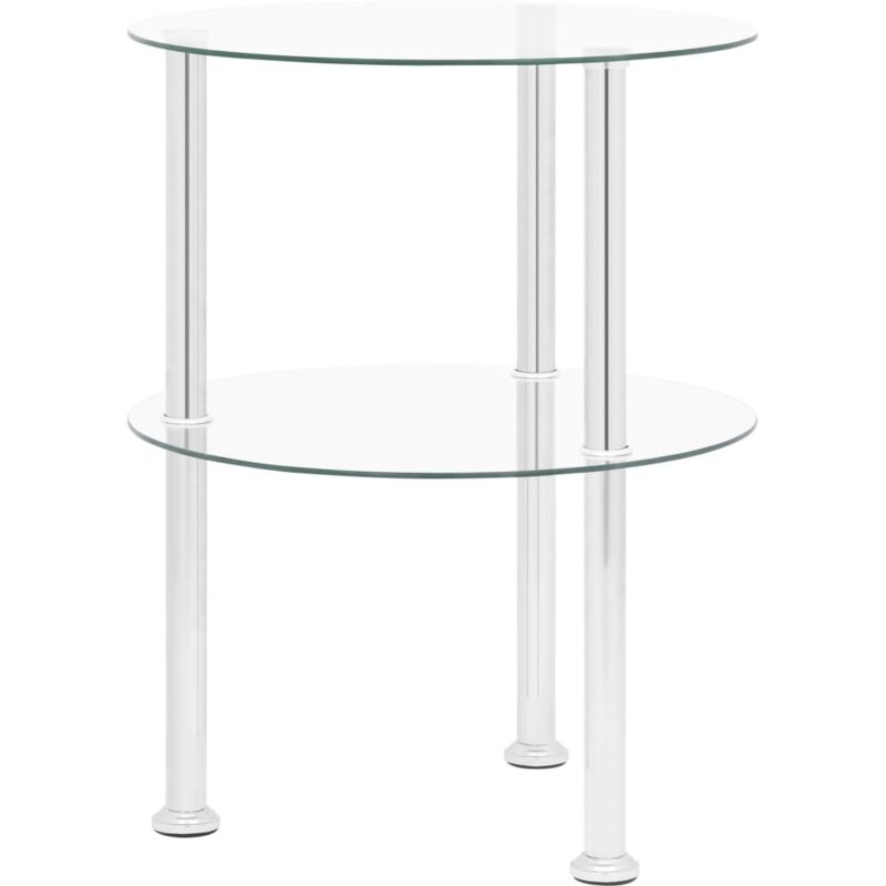 foto del prodotto furniture limited tavolino a 2 livelli trasparente 38 cm in