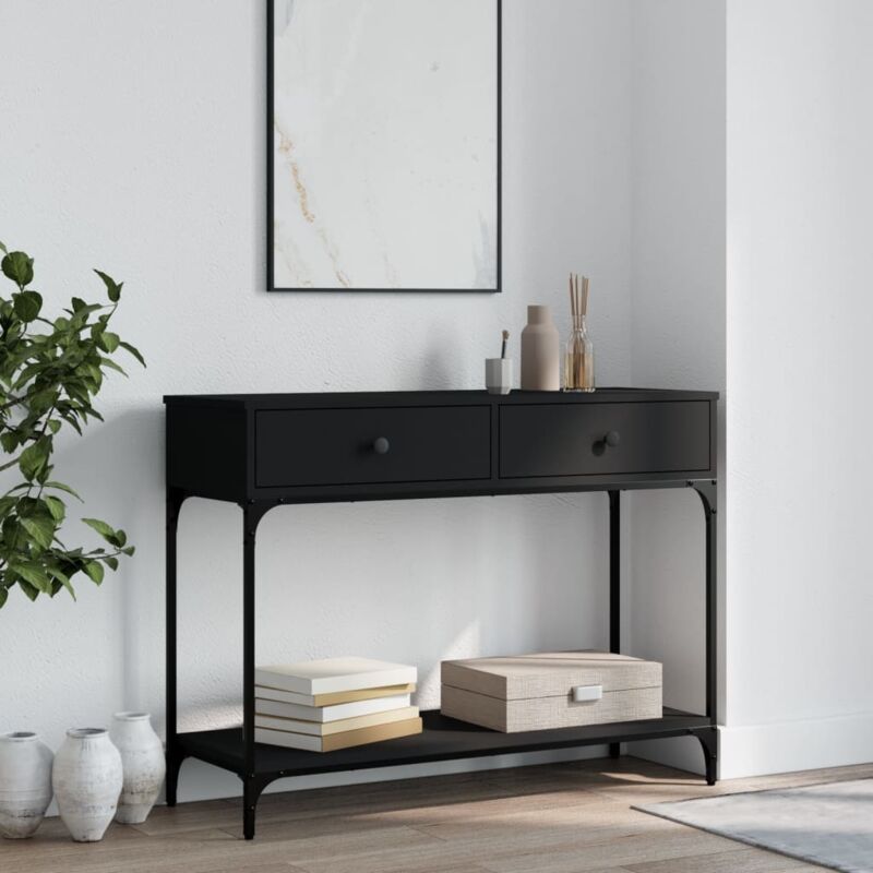 foto del prodotto furniture limited tavolino consolle nero 100x34,5x75 cm in