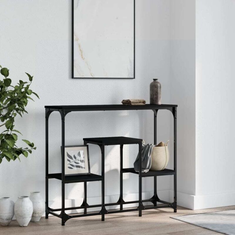 foto del prodotto furniture limited tavolino consolle nero 89,5x28x76 cm in legno