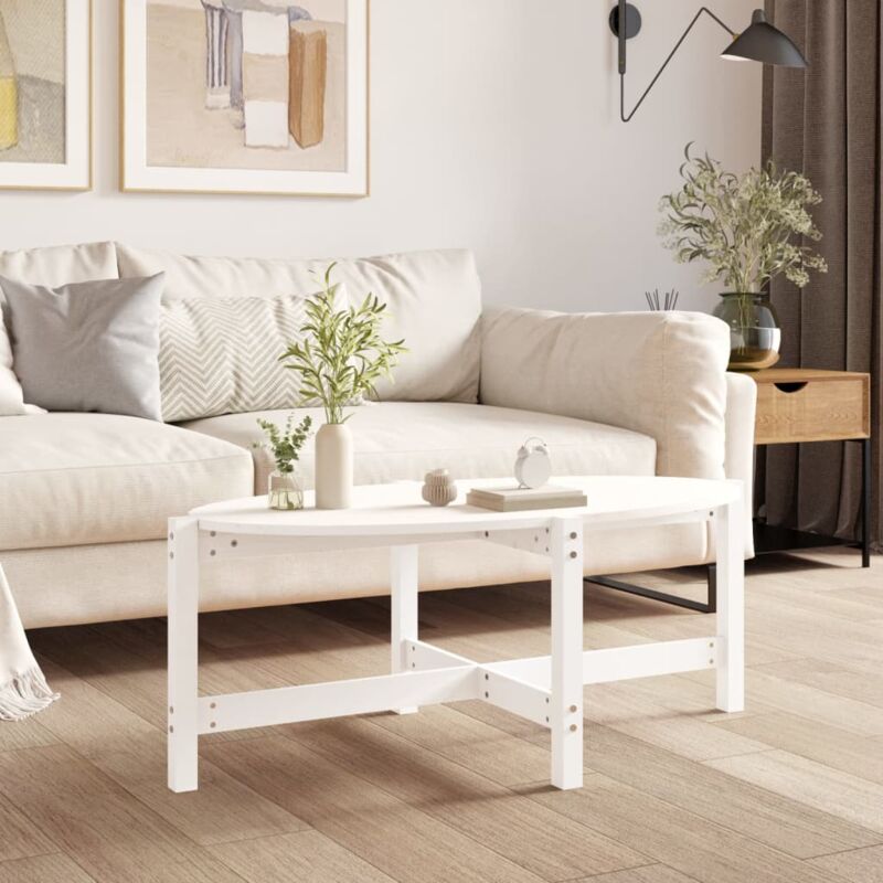 foto del prodotto furniture limited tavolino da salotto bianco 118x63x45 cm legno