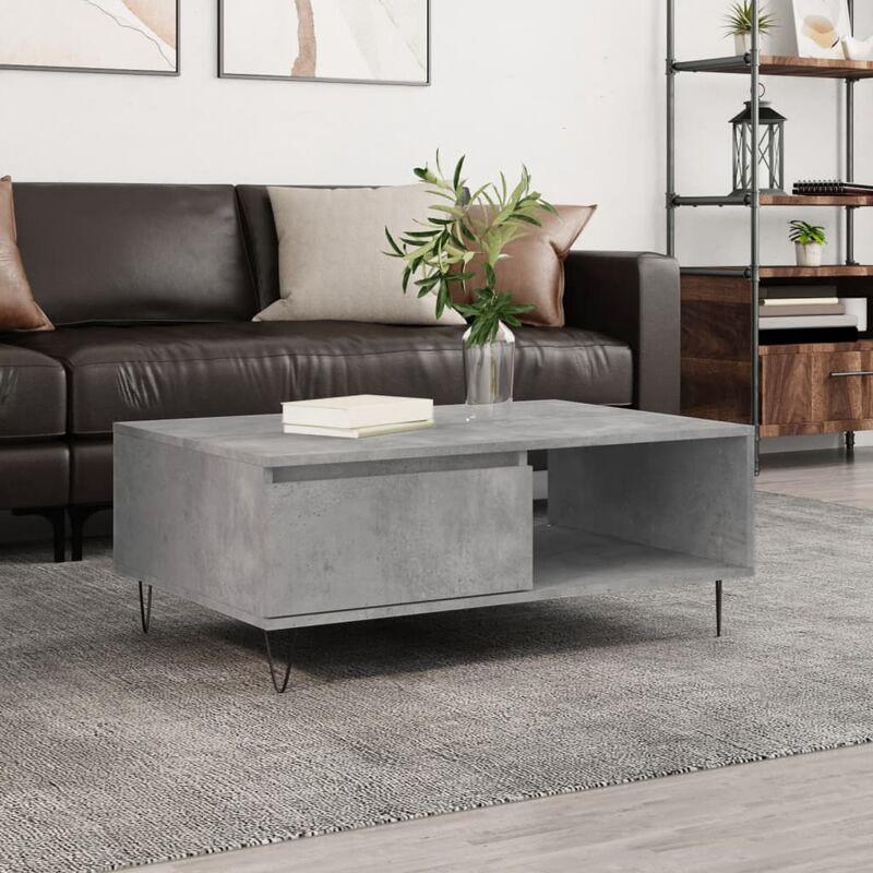 foto del prodotto furniture limited tavolino da salotto grigio cemento 90x60x35cm