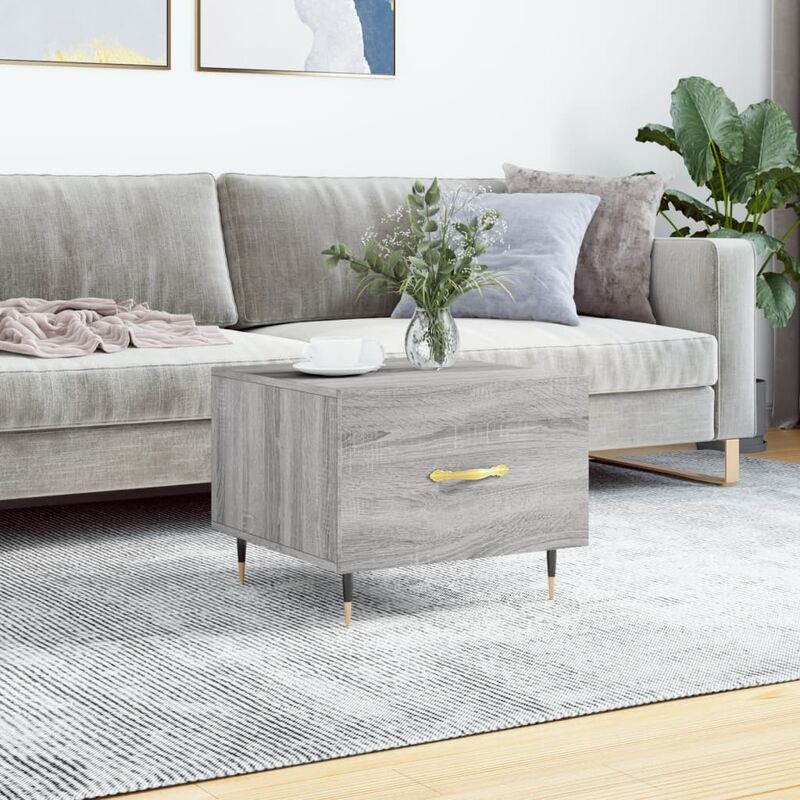foto del prodotto furniture limited tavolino da salotto grigio sonoma 50x50x40 cm
