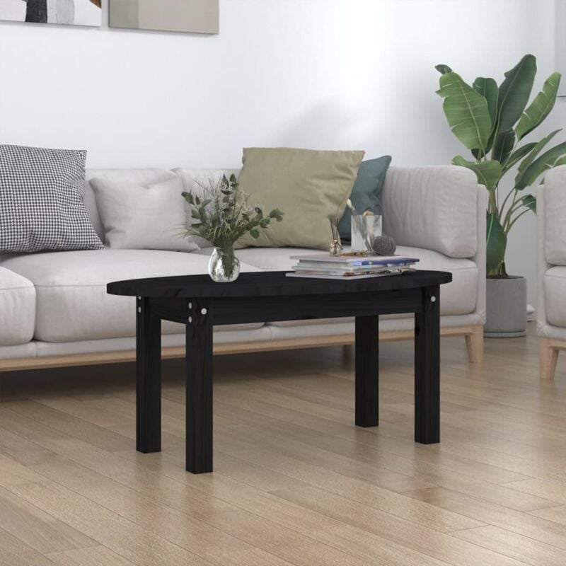 foto del prodotto furniture limited tavolino da salotto nero 80x40x35 cm in legno